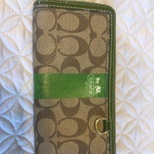 Coach wallet green